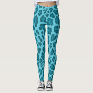 Blue Leopard Print Leggings \u0026 Tights 