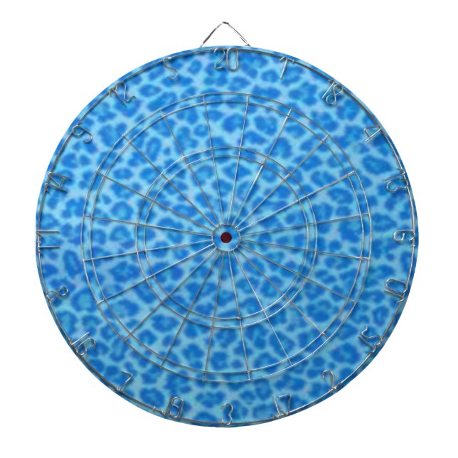 Blue Leopard Skin Dart Board (Front)