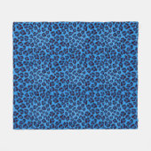 blue leopard texture pattern fleece blanket (Front (Horizontal))