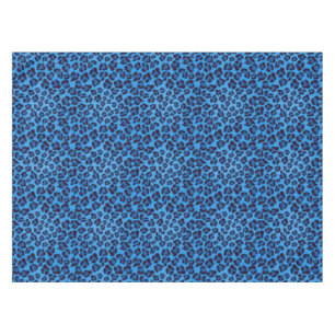 blue leopard texture pattern tablecloth