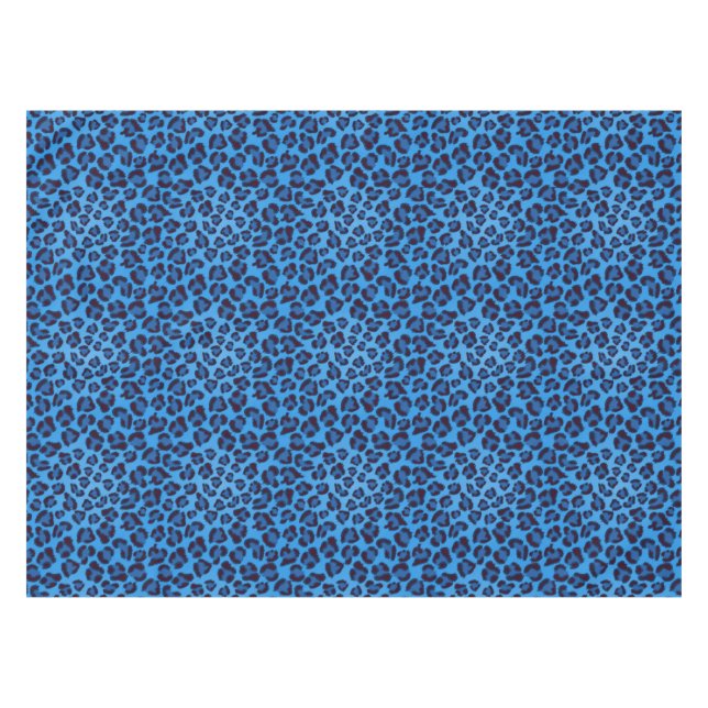 blue leopard texture pattern tablecloth (Front (Horizontal))