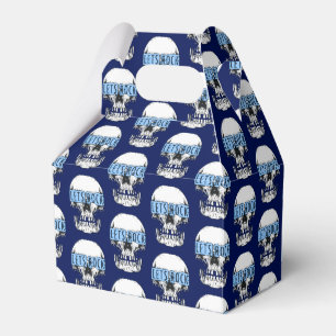 Blue Let's Rock Skull Favour Box