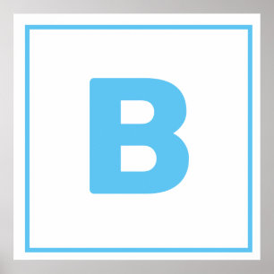 Blue letter B  Poster