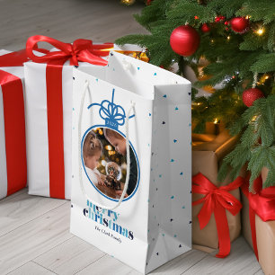 Blue Letters Ornament Photo  Small Gift Bag