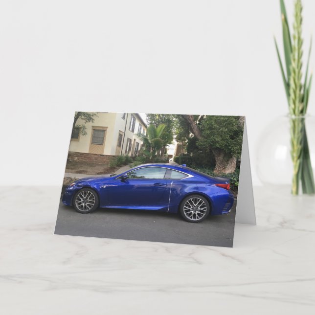 Blue Lexus Bird lover birthday card (Front)