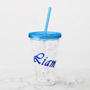 Blue Liam Name, Acrylic Tumbler
