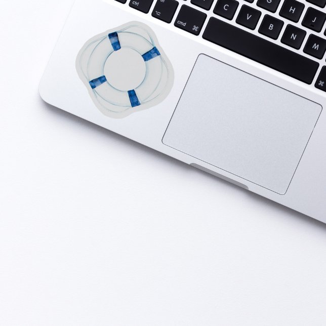 Blue Life Buoy Monogrammed Vinyl Sticker (Creator Uploaded)