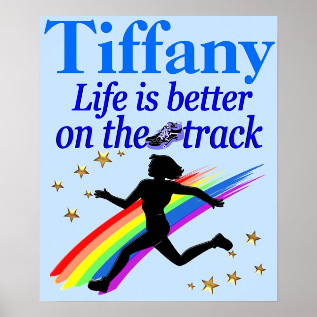 BLUE LIFE IS BETTER ON THE TRACK CUSTOM POSTER (Front)