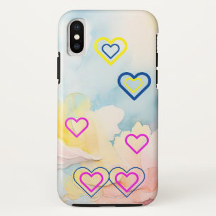 Blue Light and Hearts iPhone / iPad case