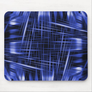 Blue light beams pattern mouse pad
