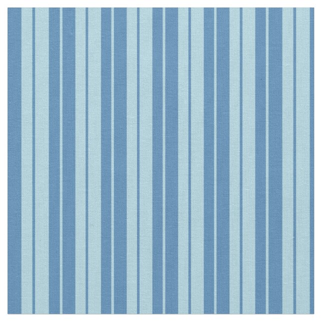 Blue & Light Blue Pattern of Stripes Fabric (Close Up)