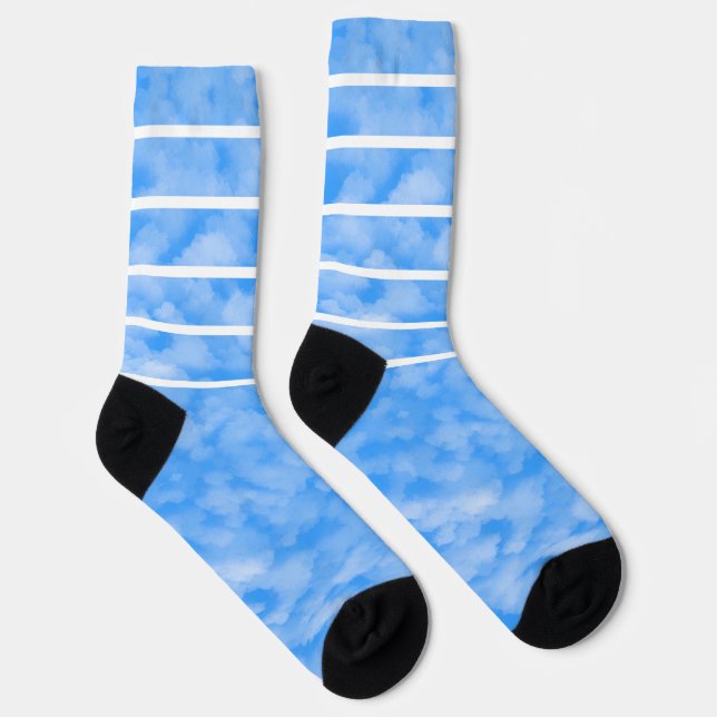 Blue & light blue socks (Right)