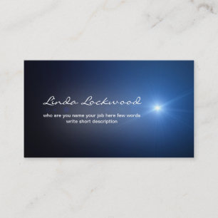 blue light business card