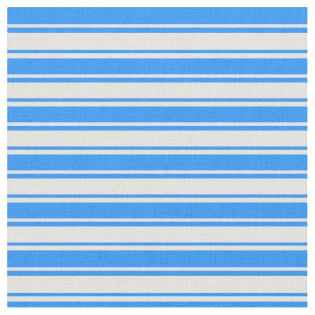 Blue & Light Cyan Lined Pattern Fabric (Close Up)