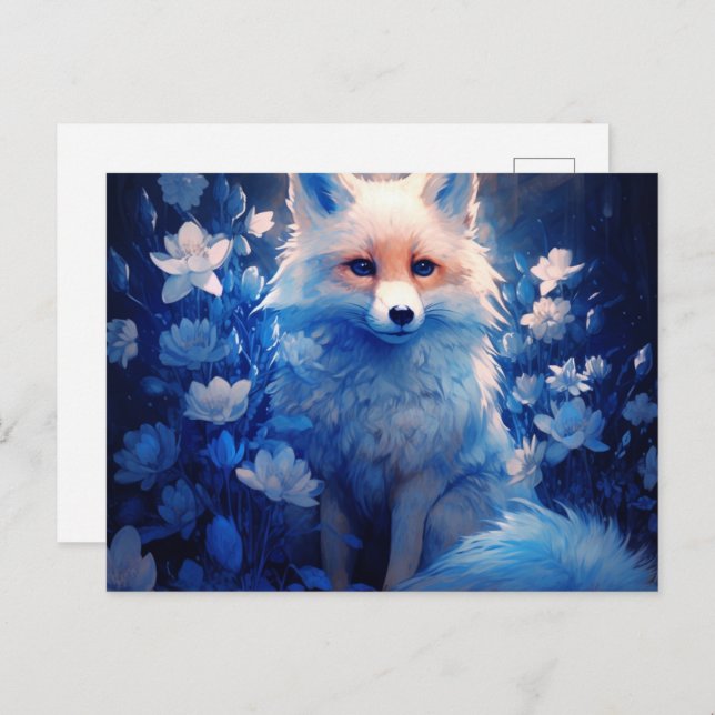 Blue Light Fox Postcard (Front/Back)