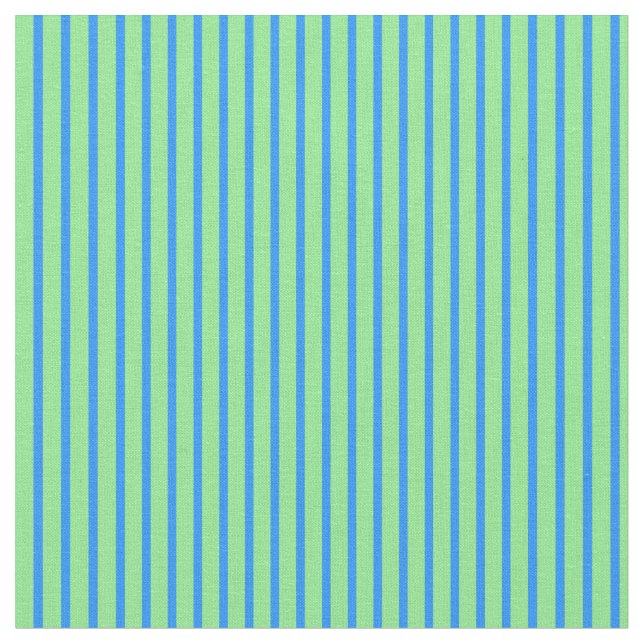 Blue & Light Green Coloured Striped/Lined Pattern Fabric (Close Up)