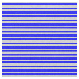Blue & Light Grey Coloured Striped Pattern Fabric