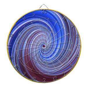 Blue Light Paint Swirl Dartboard