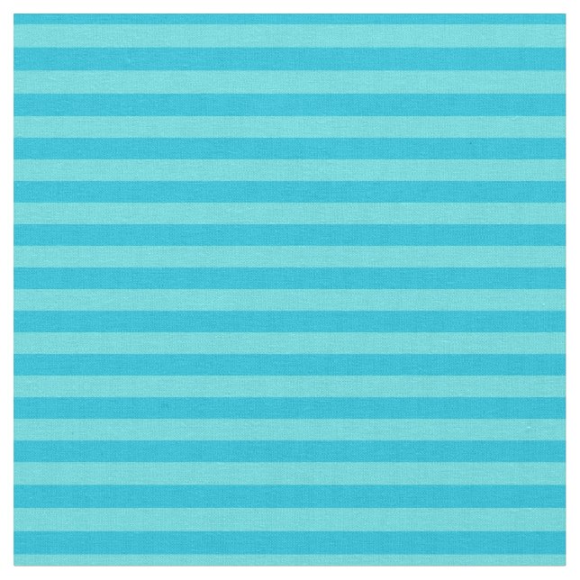 Blue & Light Turquoise Stripes Fabric (Close Up)