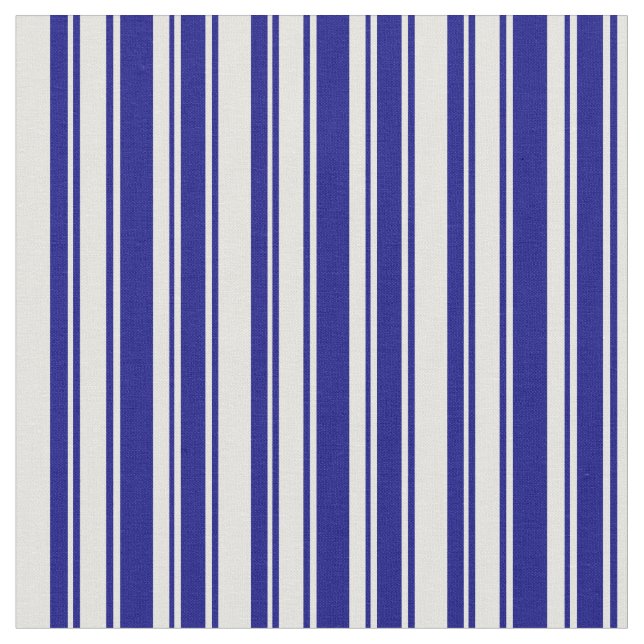 Blue & Light Yellow Striped/Lined Pattern Fabric (Close Up)