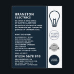 Blue Lightbulb Design, Electrician Advertising Flyer<br><div class="desc">Blue Lightbulb Design,  Electrician Advertising Flyers By The Business Card Store.</div>