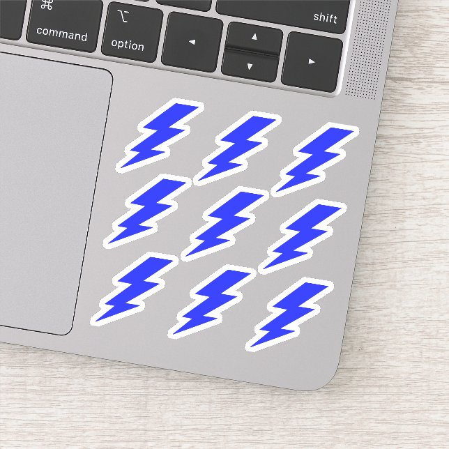 Blue Lightning Bolts - College Stickers (Detail)