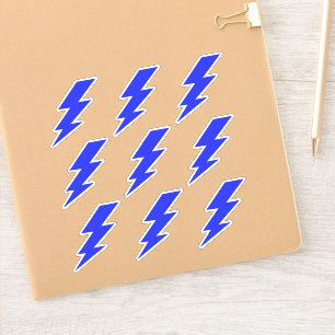 Blue Lightning Bolts - College Stickers