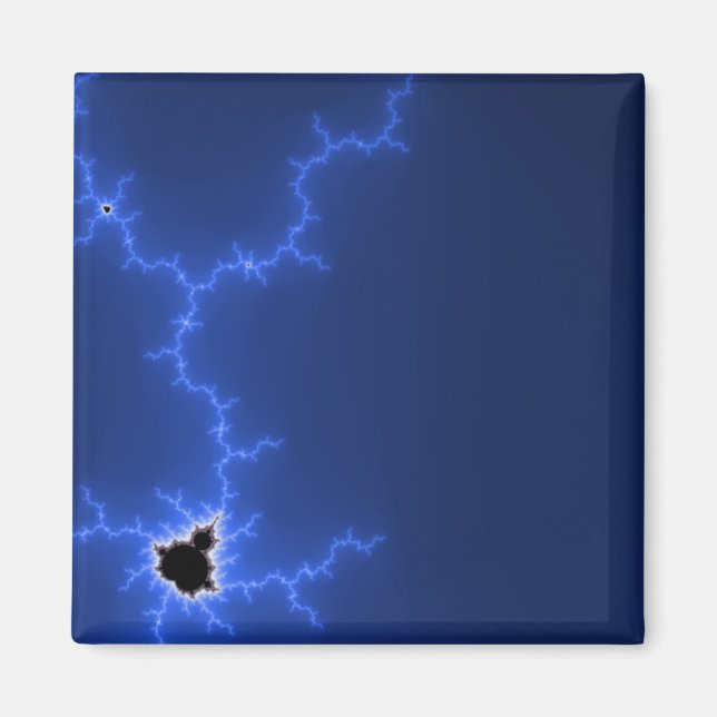 Blue lightning fractal magnet (Front)