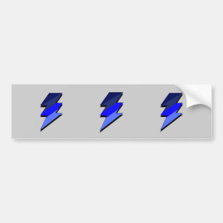 Blue Lightning Thunder Bolt Bumper Sticker