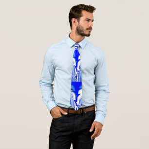 Blue lightning tie