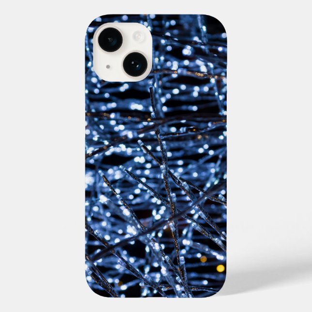 Blue Lights Abstract iPhone Case (Back)