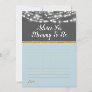 Blue Lights Advice For Mummy Shower Game Gold Grey Card