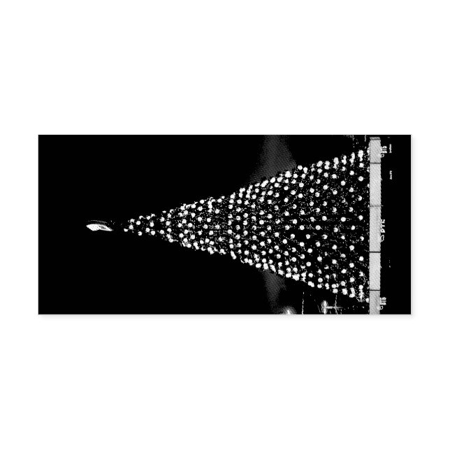 Blue lights Christmas tree Self-inking Stamp (Design)