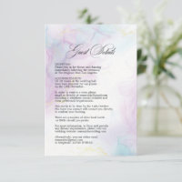 Blue Lilac Gold Alcohol Ink Wedding Guest Details 