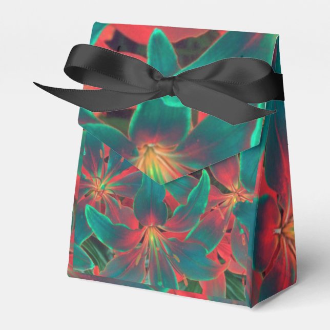 Blue lilies favour box (Front Side)