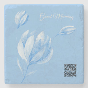 Blue Lilies Stone Coaster