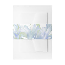 Blue Lilies Watercolor Wedding