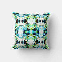 Blue Lime Green Gold Black Large Tile Design