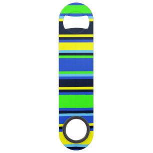 Blue, Lime, & Yellow Striped Opener
