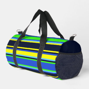 Blue, Lime, & Yellow Striped Print Cut Sew Bag