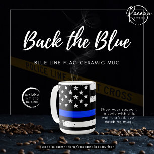 Blue Line Flag Ceramic Mug