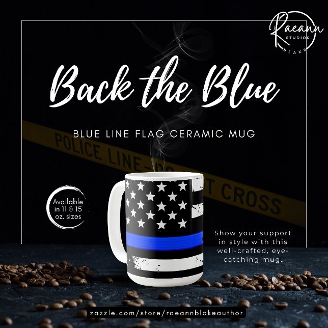 Blue Line Flag Ceramic Mug (Creator Uploaded)
