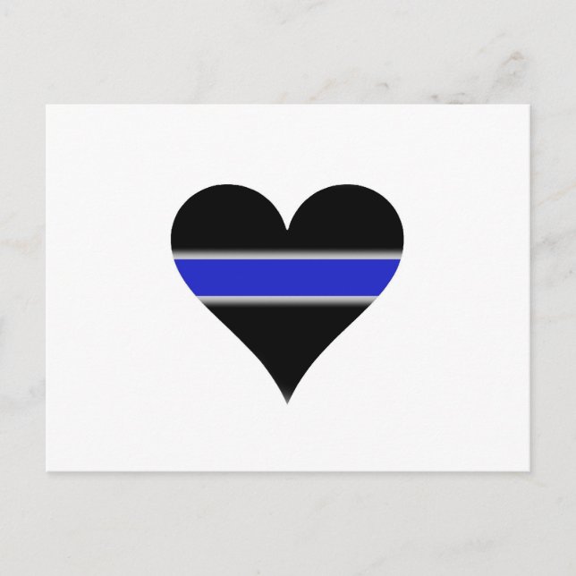 Blue line heart postcard (Front)