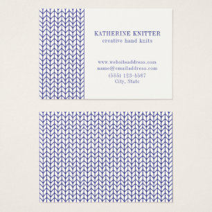 BLUE LINE KNIT 3.5x2.5 Business Card II