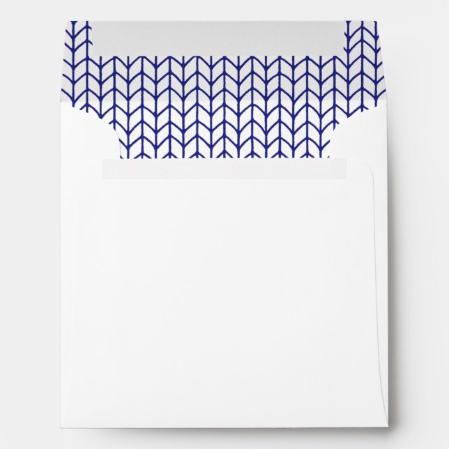 BLUE LINE KNIT 5.25 Square Envelope  (Back (Bottom))