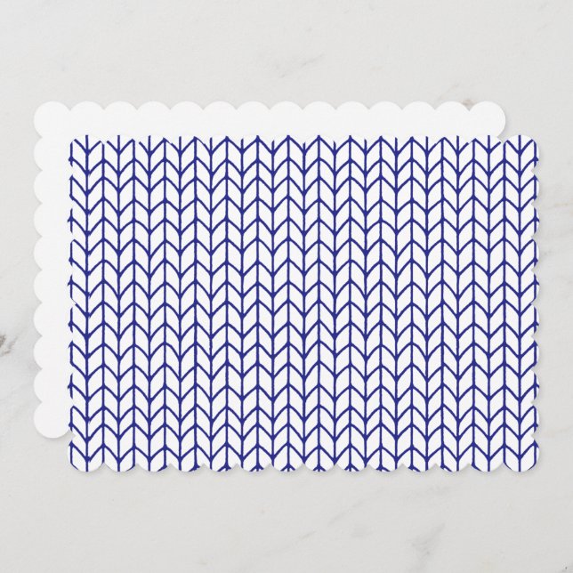 BLUE LINE KNIT 5x7 Flat Card / Horizontal (Front/Back)