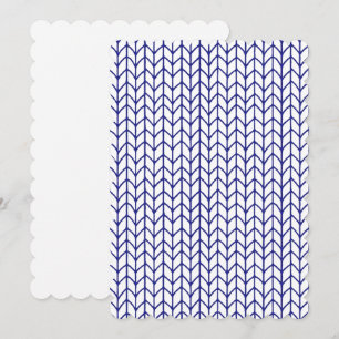 BLUE LINE KNIT 5x7 Flat Card / Vertical