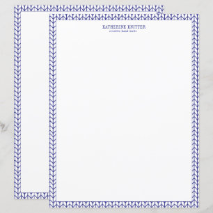 BLUE LINE KNIT 8.5x11 Business Stationery