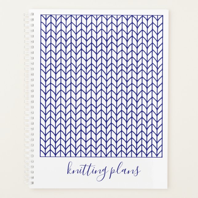 BLUE LINE KNIT 8.5x11 Planner Calendar (Front)