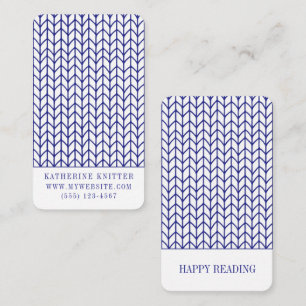 BLUE LINE KNIT Business Bookmarks - 3.5x2 Card